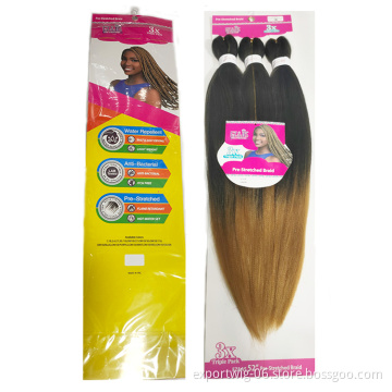 Free Sample 3X Extensions Crochet for African Hair Expression Ombre Braids Easy Braid Pre Stretched Synthetic Braiding Hair